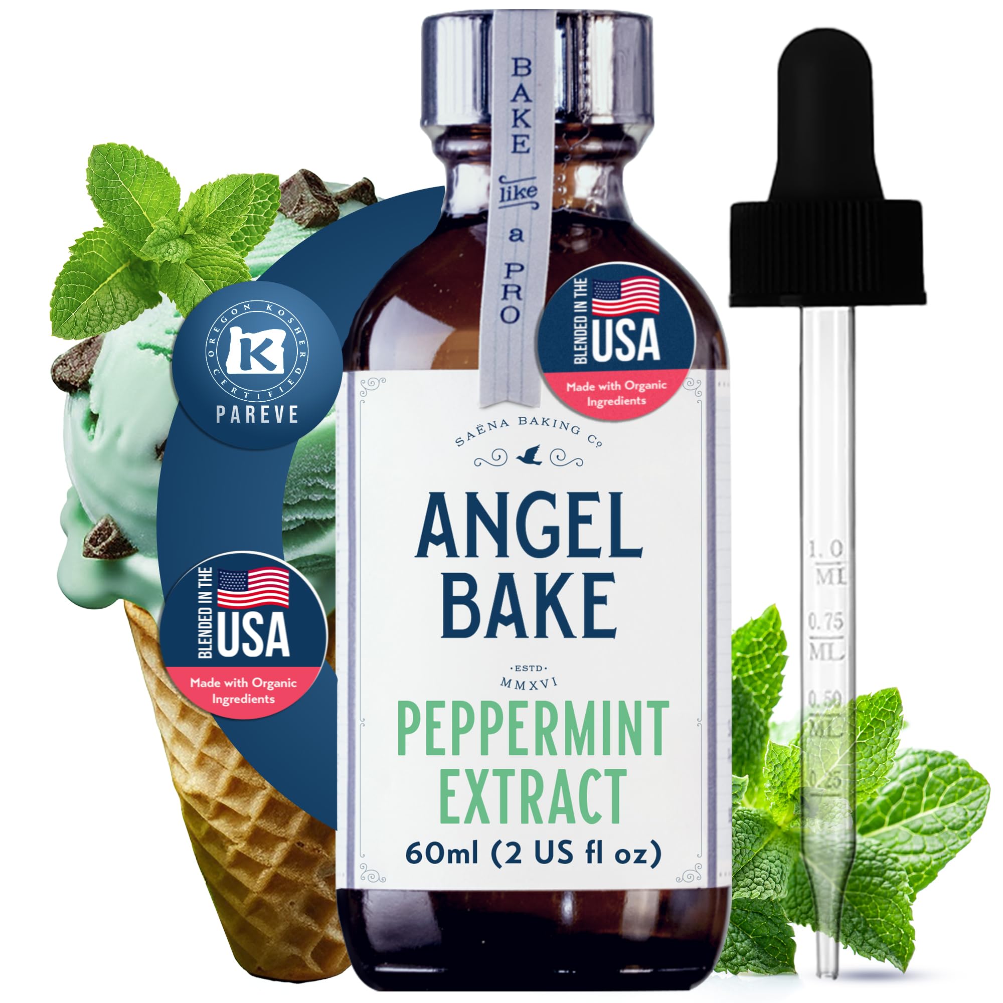 Amazon.com: Angel Bake Pure Peppermint Extract for Baking, Coffee