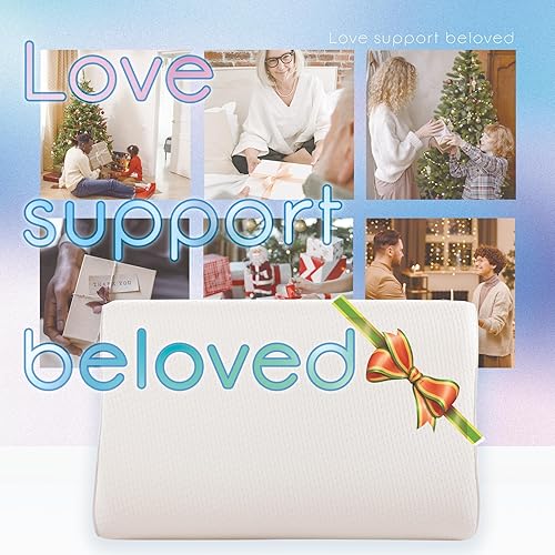 Miniatura 8 de ZEO-SLEEP Almohada de espuma viscoelástica, almohada ortopédica cervical de enfriamiento para dormir de lado, espalda, boca abajo, almohada