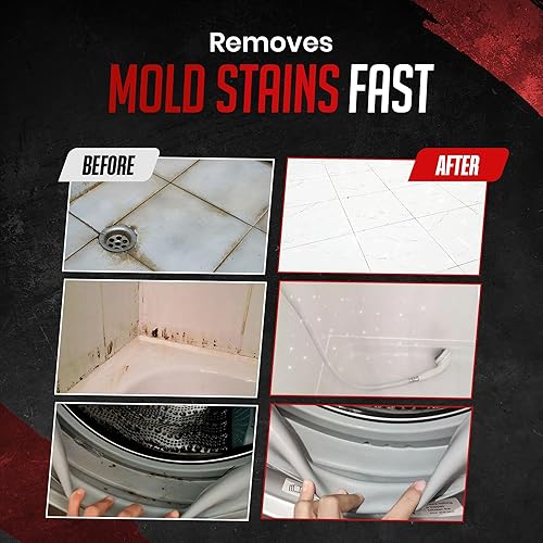 Miniatura 2 de Pomy Gel removedor de manchas de moho, paquete de 2 unidades de 8 onzas (16 onzas en total), gel grueso que no se corre para masilla de ducha,