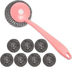 iplusmile Esponjas de limpeza de 8 peças Escova de panela de aço esfregões de aço Escova de lavar louça Ferramenta de limpeza de cozinha Escova de limpeza de louças Escova de esfregar louça Escova de esfregar louça Escova de esfregar louça Escova de esfregar louça