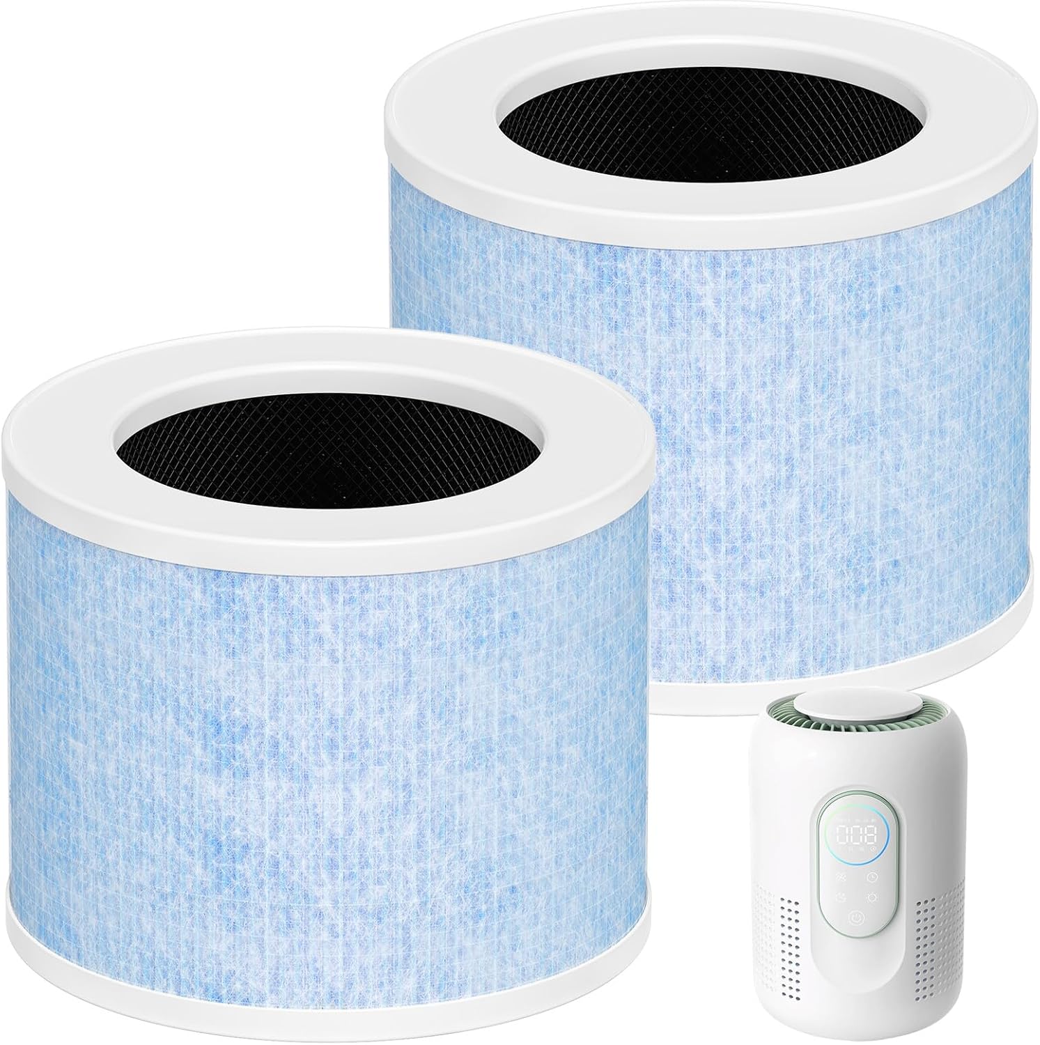 AP01 Filter Replacement Compatible with Momcozy AP01 Nursery Air Purifier, 4-in-1 Safe HEPA & Activated Carbon Air Filters, 2 Pack