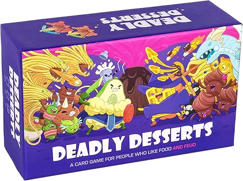 Deadly Desserts - Un juego de cartas para personas a las que les gusta la comida y la pelea - Juegos de mesa familiares para adultos y niños