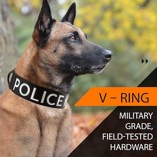 Miniatura 6 de Tacticollar - Collar de perro K9 militar y militar de 1.75 pulgadas para perros medianos, collar de nailon con especificaciones mililares, hebilla