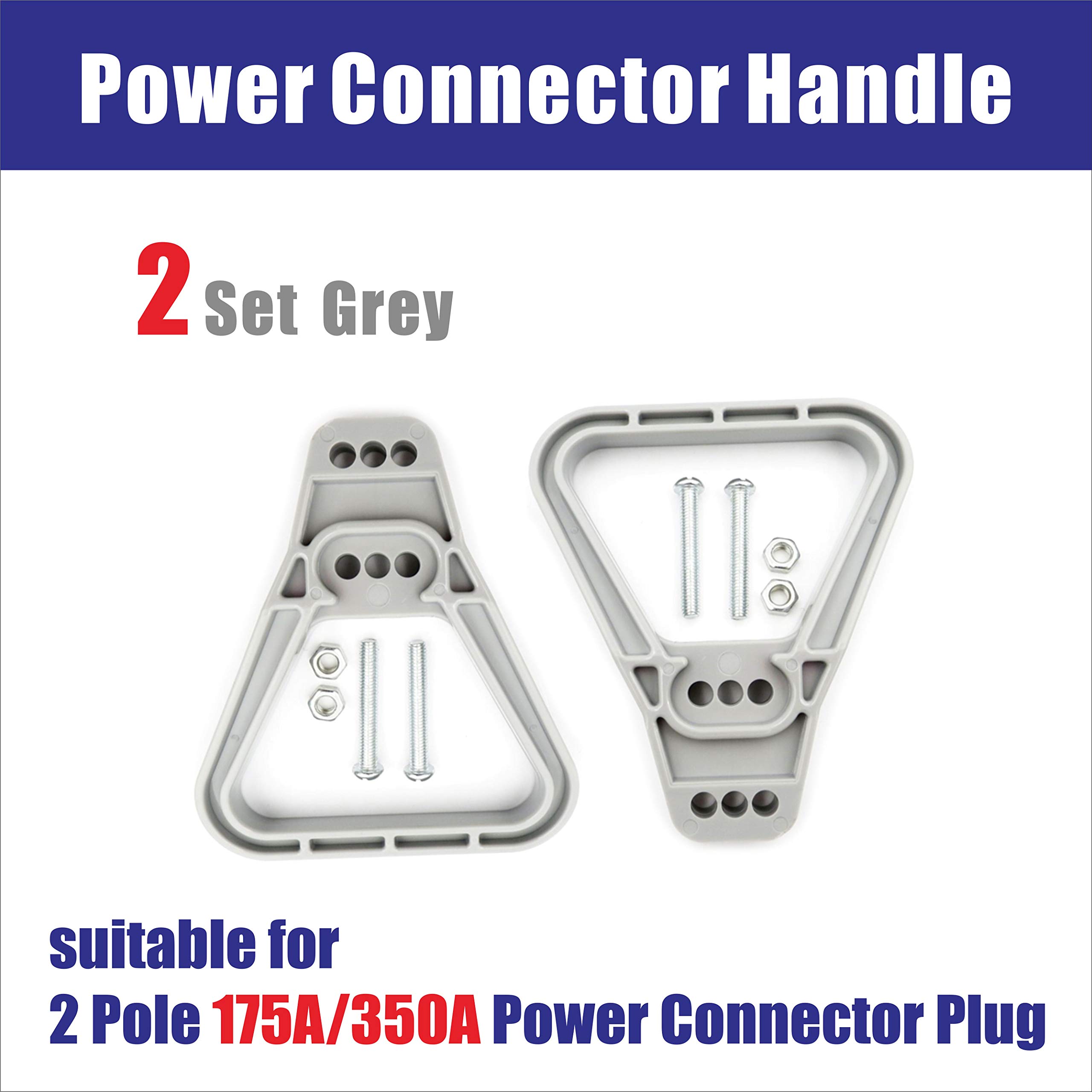 Mr.Brighton LED 2 Set Grey Power Connector Handle Suitable for 2 Pole 175A 350A Power Connector Plug