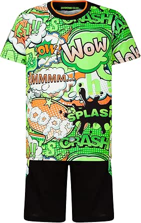 2-teiliger Tracksuit Für Jungen - Sommer Outfit Mit T-Shirt Und Shorts Blumen Design