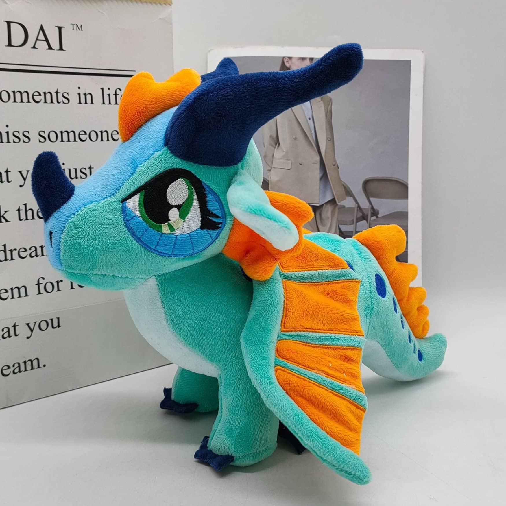 ITPZ Wings of Fire Dragon Plush Toy, Fire Dragon Pillow for Kids' Room Decor, Gift for Kids' Birthday & Holiday - Image 3