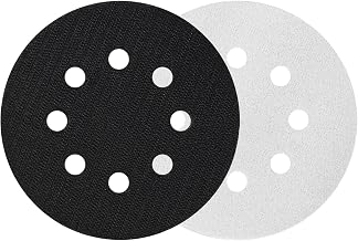Pack of 2 125 mm Interface Plates, Shock Absorbing Foam Supports for Orbital Sander, 8 Holes Anti-Vibration Adapters - Protect the Surface from Scratches
