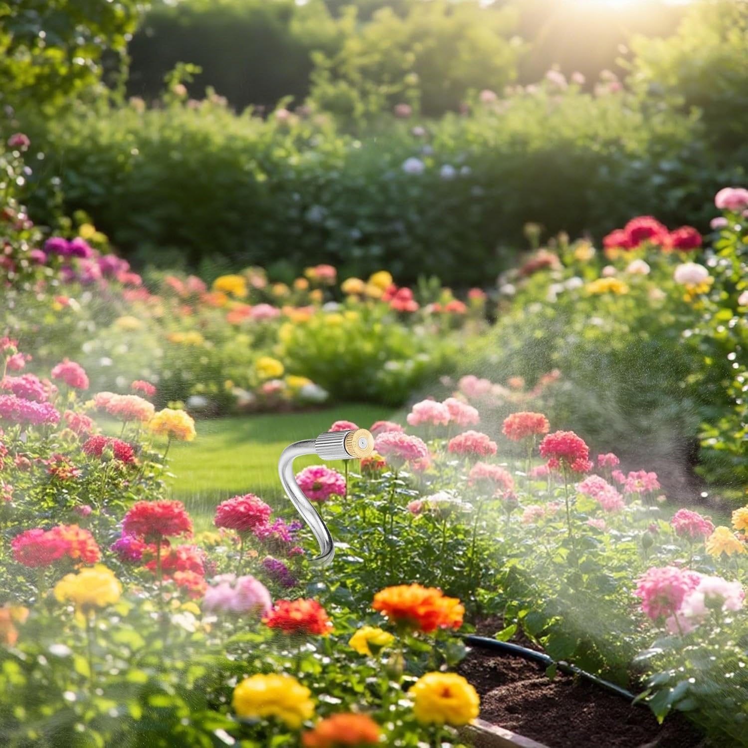 CozyCabin 30Pcs Flexible Mister Extensions with 30pcs Brass Misting Nozzle Kits, 5.9 Inch Brass Mist Rod for Mister Nozzles, Bendable Copper Extended Pole 10/24 UNC Thread for Outdoor Cooling System