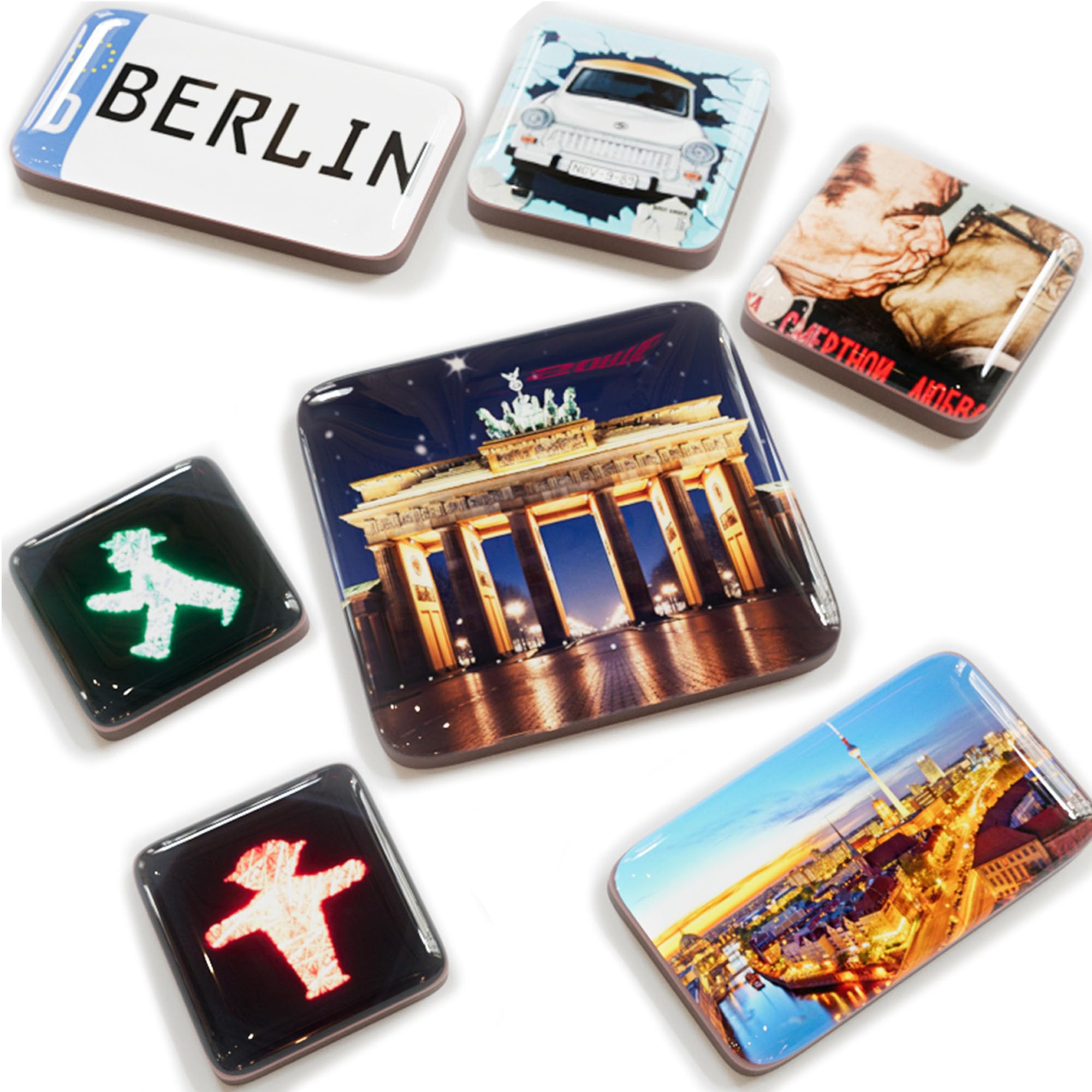 United1871 Berlin Souvenirs Fridge Magnets, 7-Piece Set – Magnets with Motifs as a Keepsake, Suitable for Travel Voucher