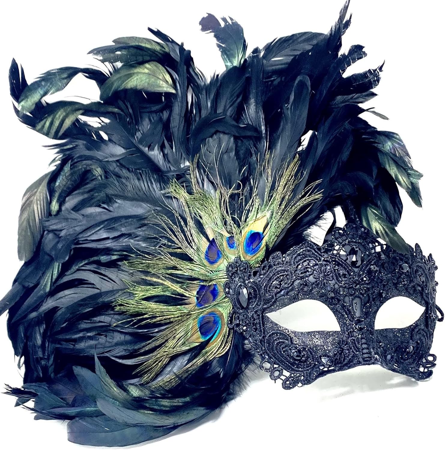 Storm Buy] Women Lady Girls Costume Venetian mask Feather Masquerade Mask Halloween Mardi Gras Cosplay Party Masque For Adult - Image 2