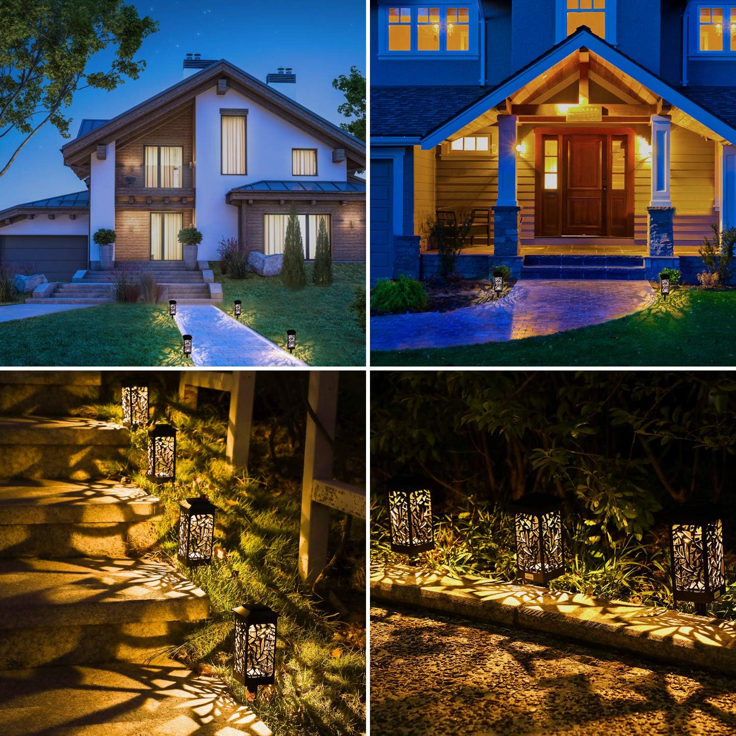 OxyLED Solar Path Lights Outdoor, 8 Pack LED Garden Pathway Lights Solar Powered, Decorative Landscape Lighting Security Light Auto On/Off Dusk to Dawn for Lawn, Patio, Yard, Halloween, Christmas