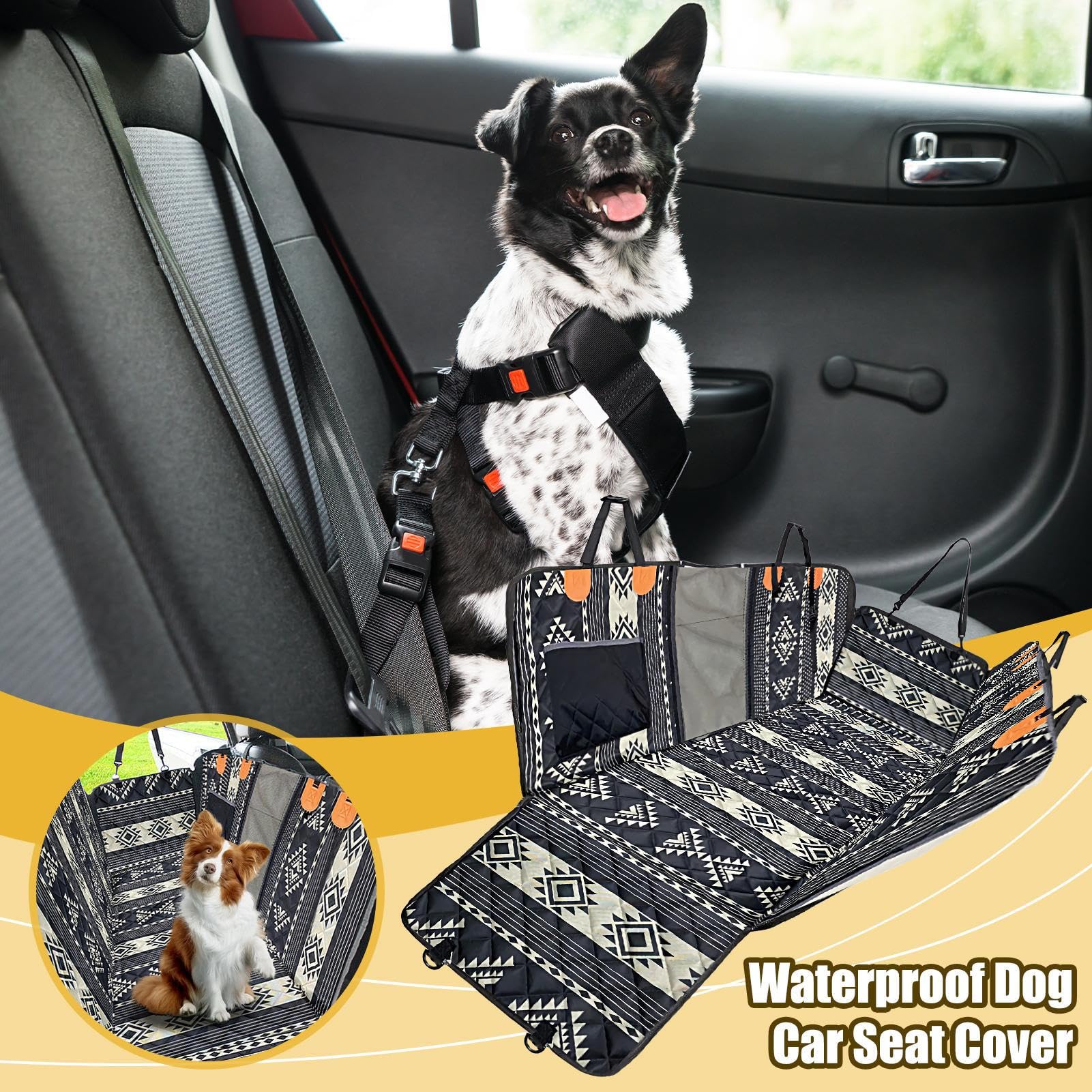 Para Asiento Trasero De Coche Para Perros Hamaca Asiento Vehículo Mascotas | Hamaca De Seguridad Para Gatos En El Coche Para SUV Sedán Viajes Por Carretera Acampada