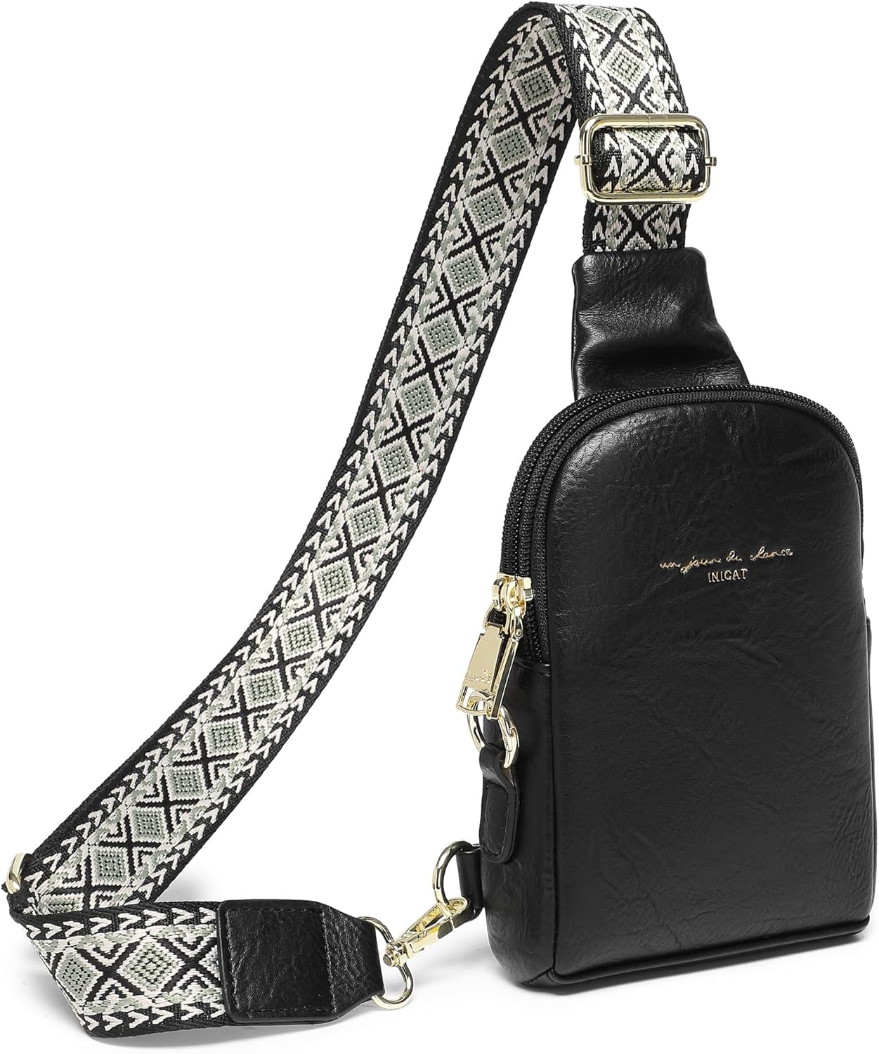 INICAT Small Sling Bag for Women Everyday & Travel Crossbody Bags Lightweight Cross Body Purses Vegan Leather