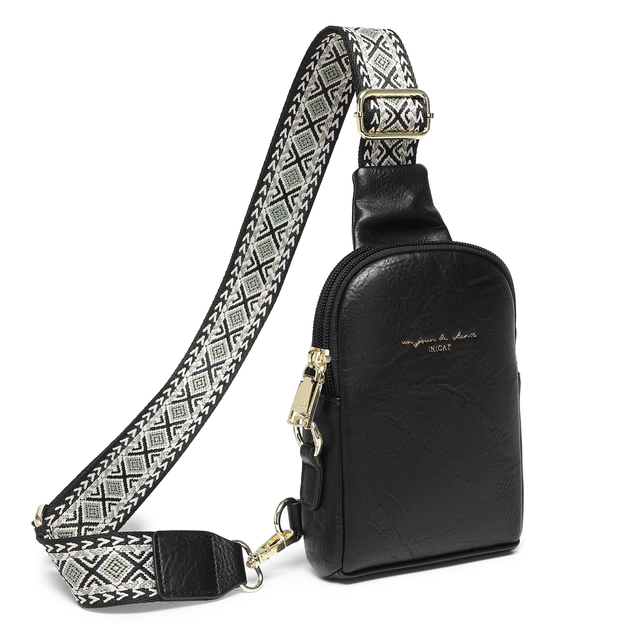 INICAT Travel Small Crossbody Sling Bags Women Cross Body Purses Passport Holder Vegan Leather Fanny Packs Birthday Gifts