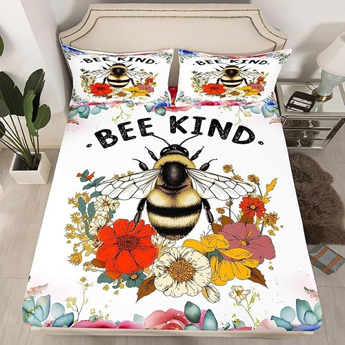 Miniatura 15 de Erosebridal Juego de ropa de cama tamaño matrimonial, diseño de arcoíris Kawaii para niños y niñas, diseño de catoon de estrellas lindas, funda