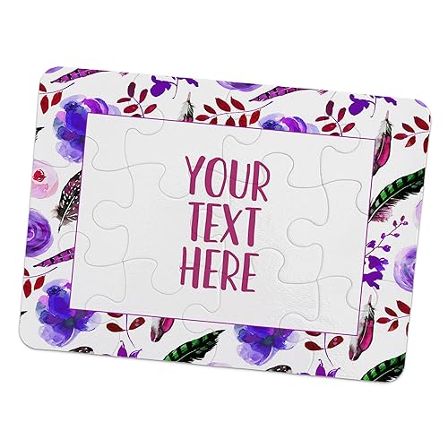 Create Your Own Puzzle - Personalized Pregnancy Announcement - Wedding Proposal Ideas - Custom Jigsaw Puzzle - Floral Design - CYOP0080