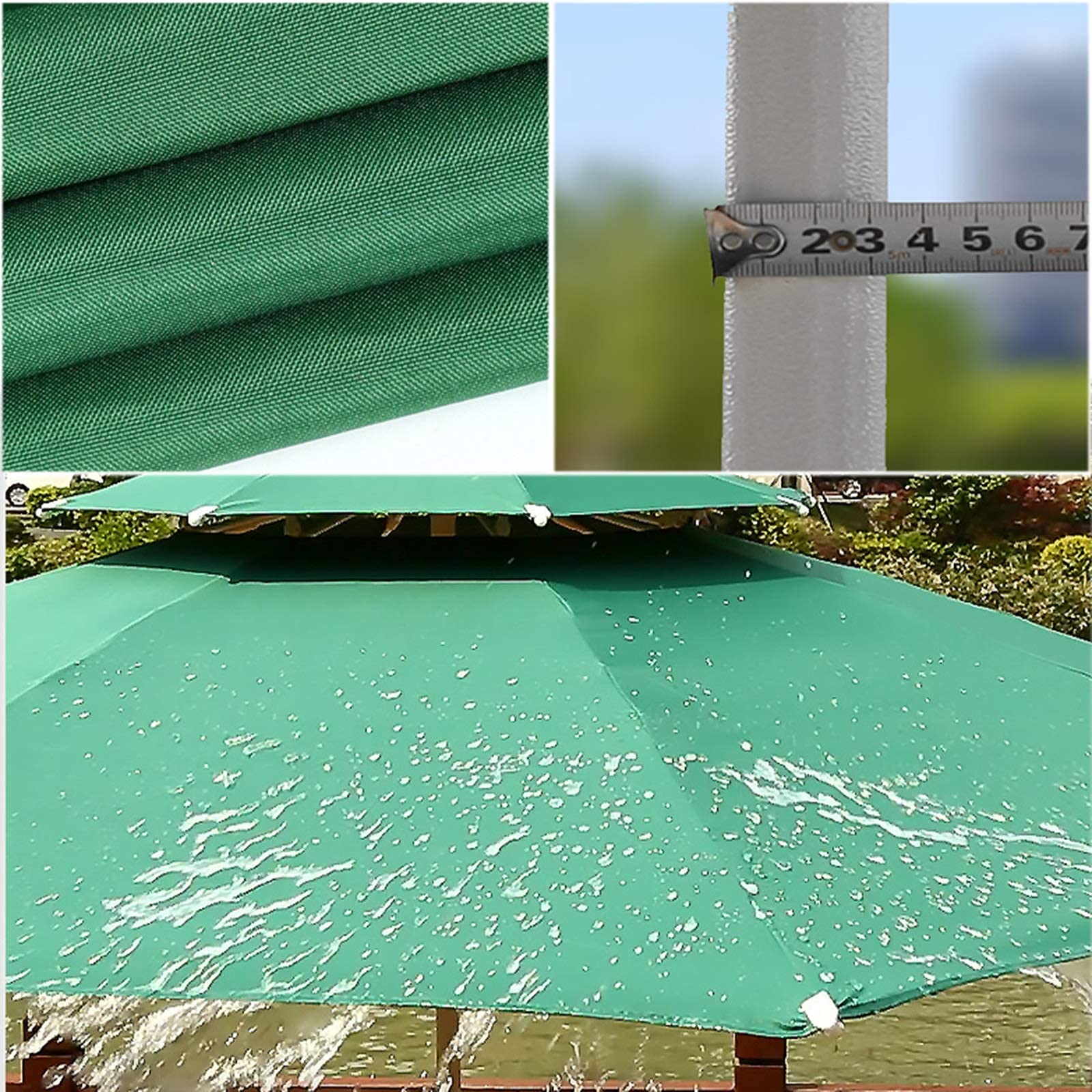 Parasol ogrodowy, parasol z podwójną górą, okrągły parasol, zdejmowany, na zewnątrz, na plażę, na dziedziniec, na taras Parasol dobry