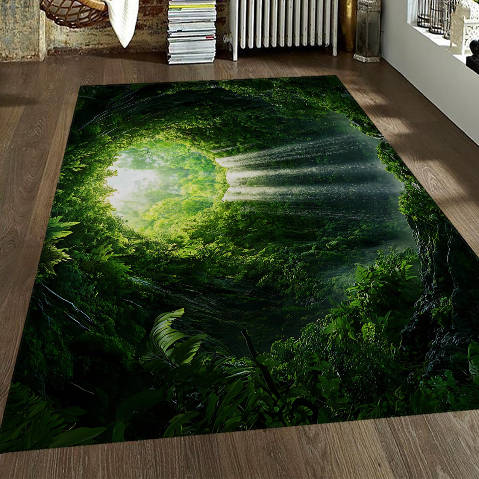 Tapis cascade magique haut de gamme en velours doux lavable pour grand couloir 150x240