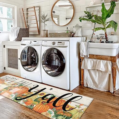 Miniatura 6 de Alfombra de cocina antideslizante para decoración de casa de otoño, alfombras de cocina suaves para piso, alfombra de cocina, antideslizante,