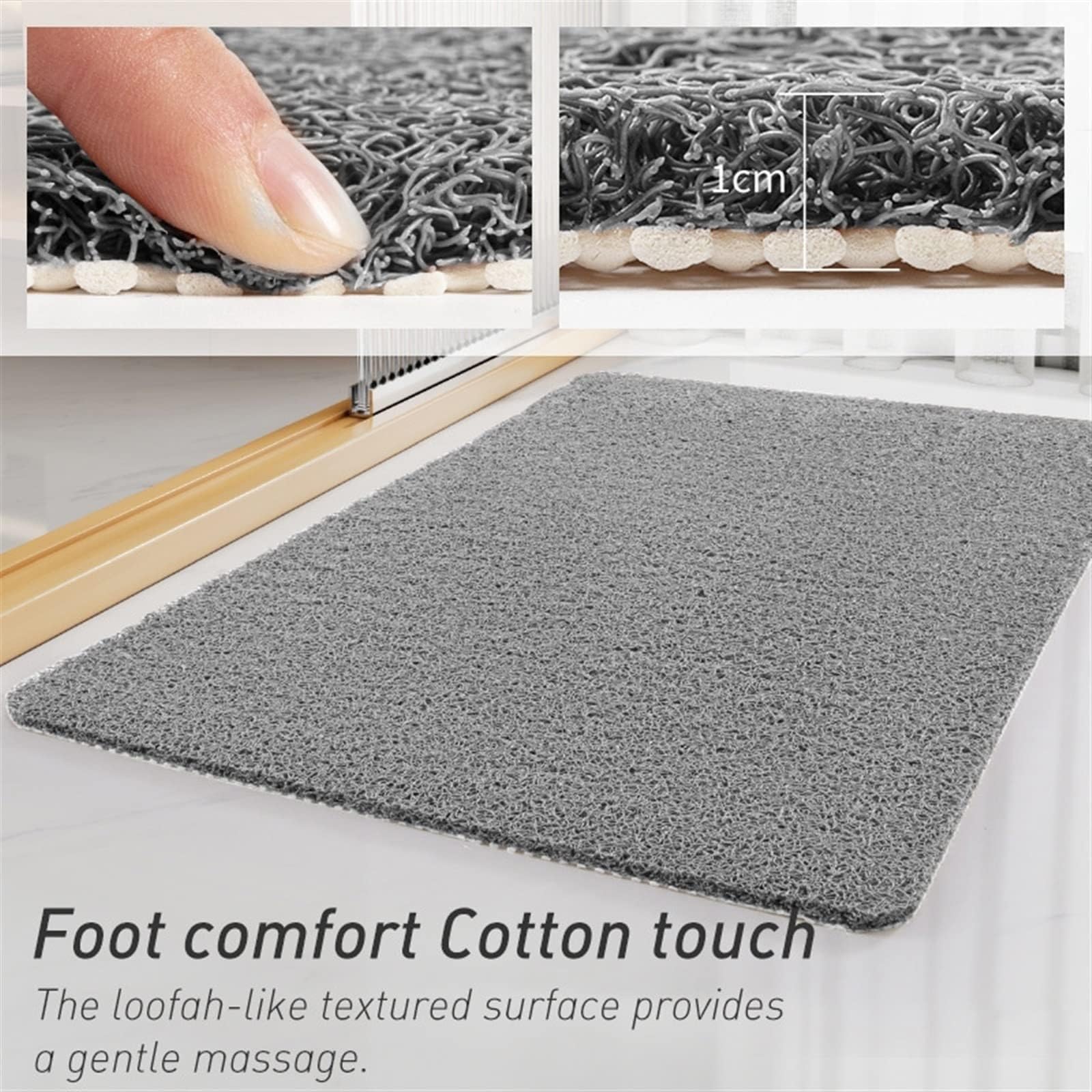 Alfombrilla segura para ducha, antideslizante, segura, la mejor alfombrilla de baño antideslizante, alfombrilla segura para bañera y ducha (blanco, 60 x 60 cm)