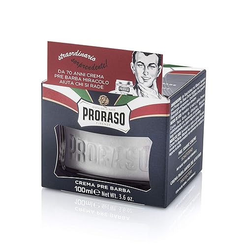 Miniatura 4 de Proraso Crema acondicionadora para preafeitado para hombres, fórmula protectora para piel seca con vitamina E y aloe vera, 3.6 onzas