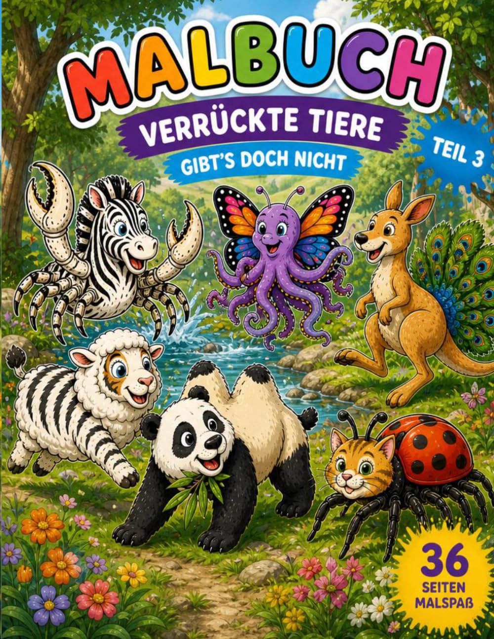 Malbuch Verrückte Tiere: Gibt´s doch nicht - Teil 3 (Kleine Entdecker – Malen & Lernen)