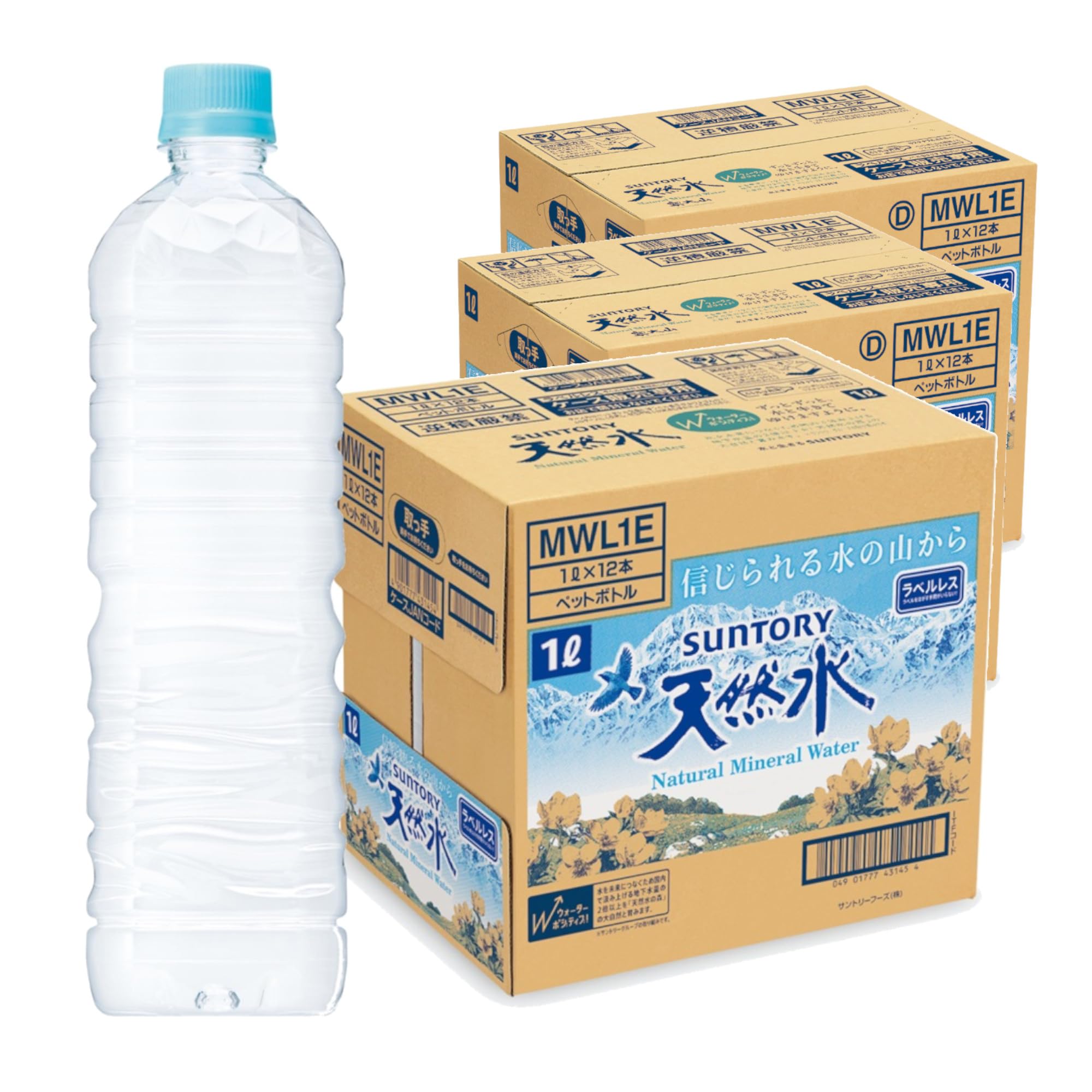 Amazon.co.jp: 【1日1L習慣】サントリー天然水 ラベルレス 1L×36本