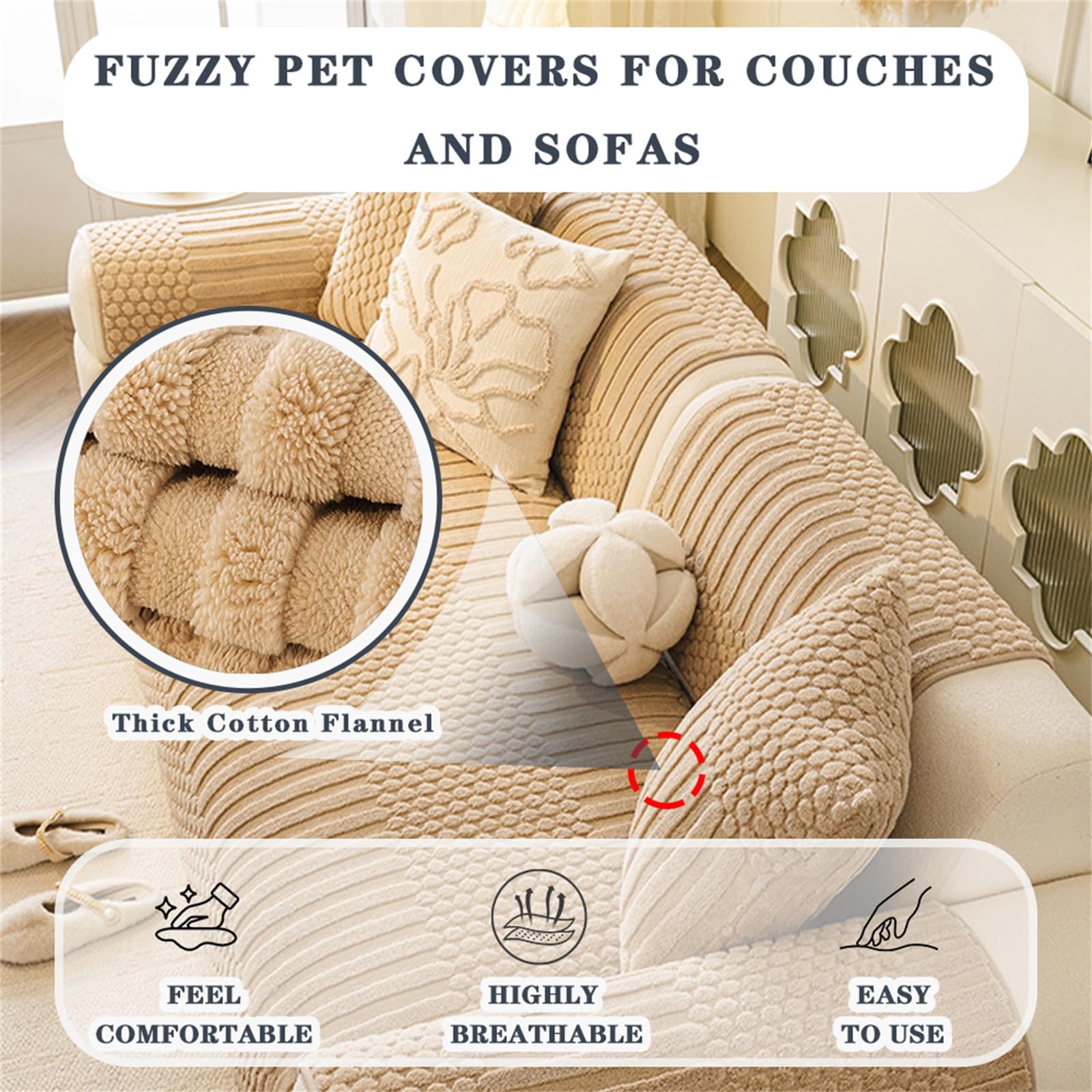 Housse de Canapé for Chiens, Flanelle Épaisse for Animaux de Compagnie