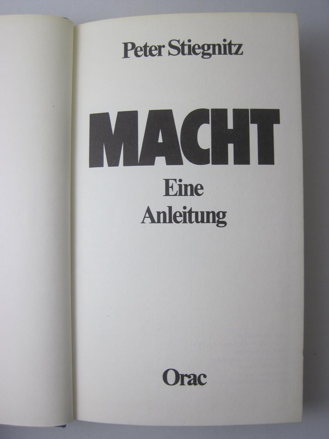 Macht Eine Anleitung (German Edition) 9783853688472