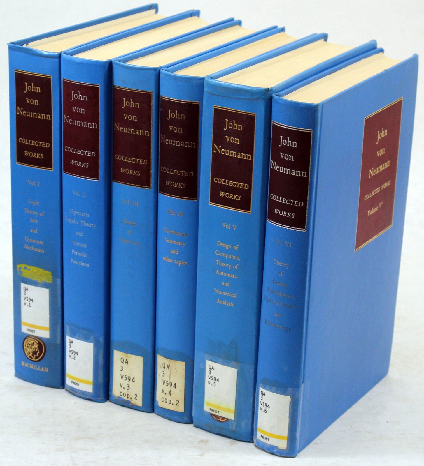 John Von Neumann Collected Works (6 Volume Set) cover