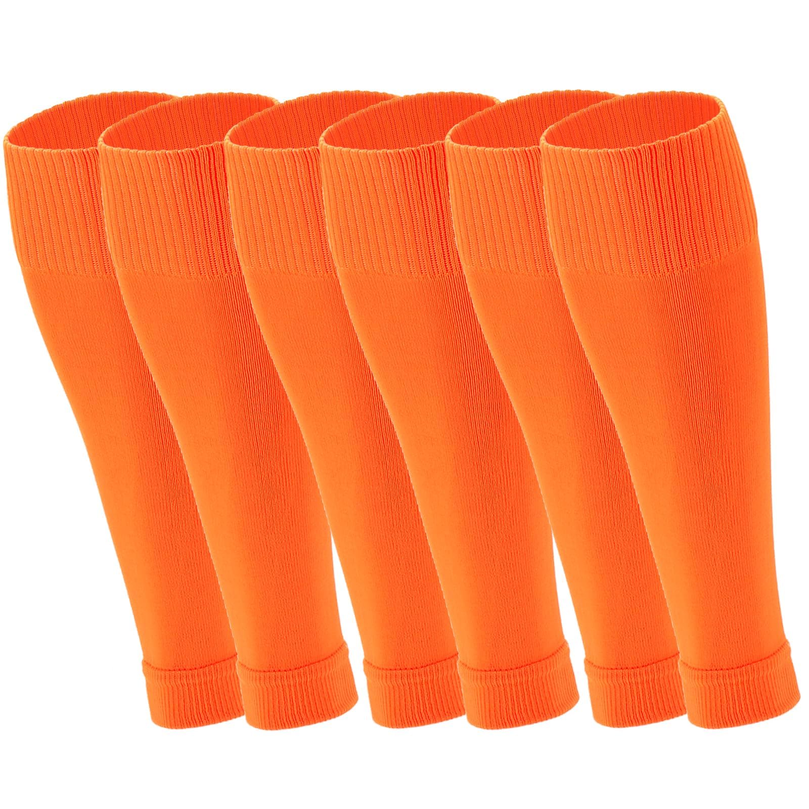 Ultrafun 3 Pairs Leg Sleeves Pre-cut Soccer Sleeves Compatible with Grip Socks Shin Guards Sleeves for Soccer Football