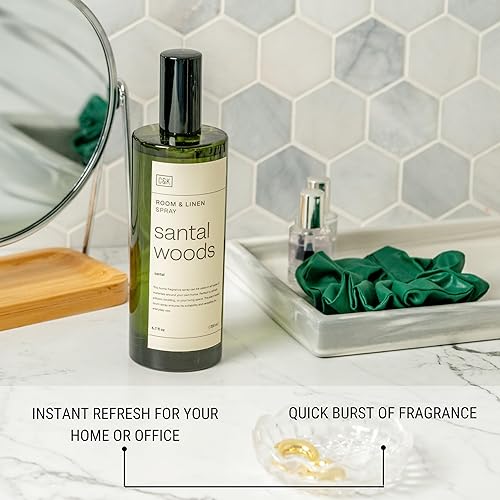Miniatura 3 de Craft & Kin Spray de habitación, 6.76 oz Santal Woods Spray de lino para ropa de cama, spray de almohada, aerosoles de habitación para el hogar de