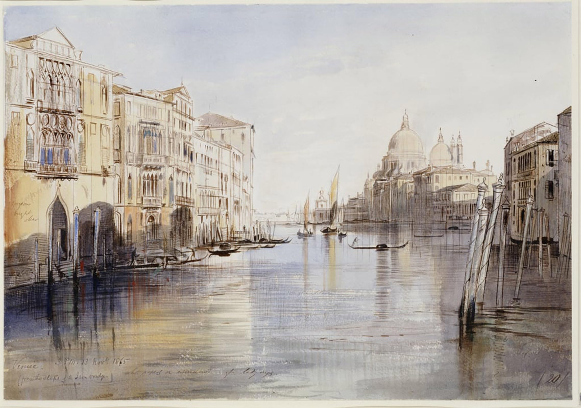 ARTXLXXBN Famous Painting Art Wall Decor Abstract Art Picture the Grand Canal with Santa Maria Della Salute Venice by Edward Leaars Animal Pictures for Home Decor 60x90cm