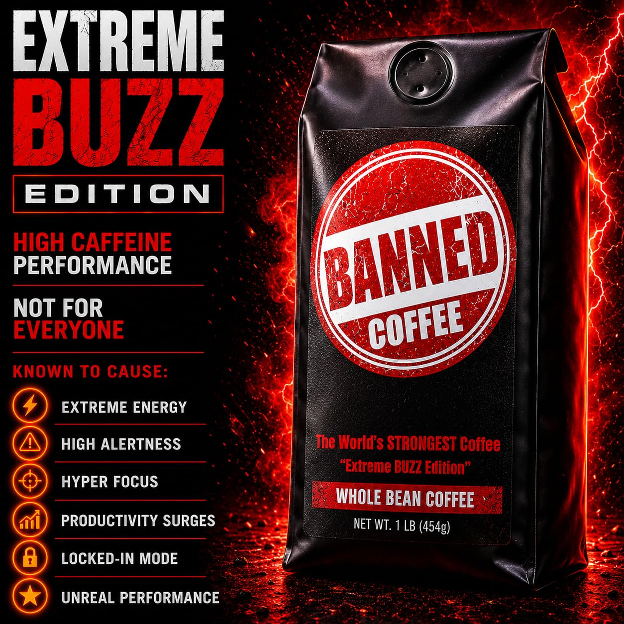 バンバンの実　burnfreely × whatwewant Amazon.com : Banned Coffee™ Whole Bean - World's Strongest High