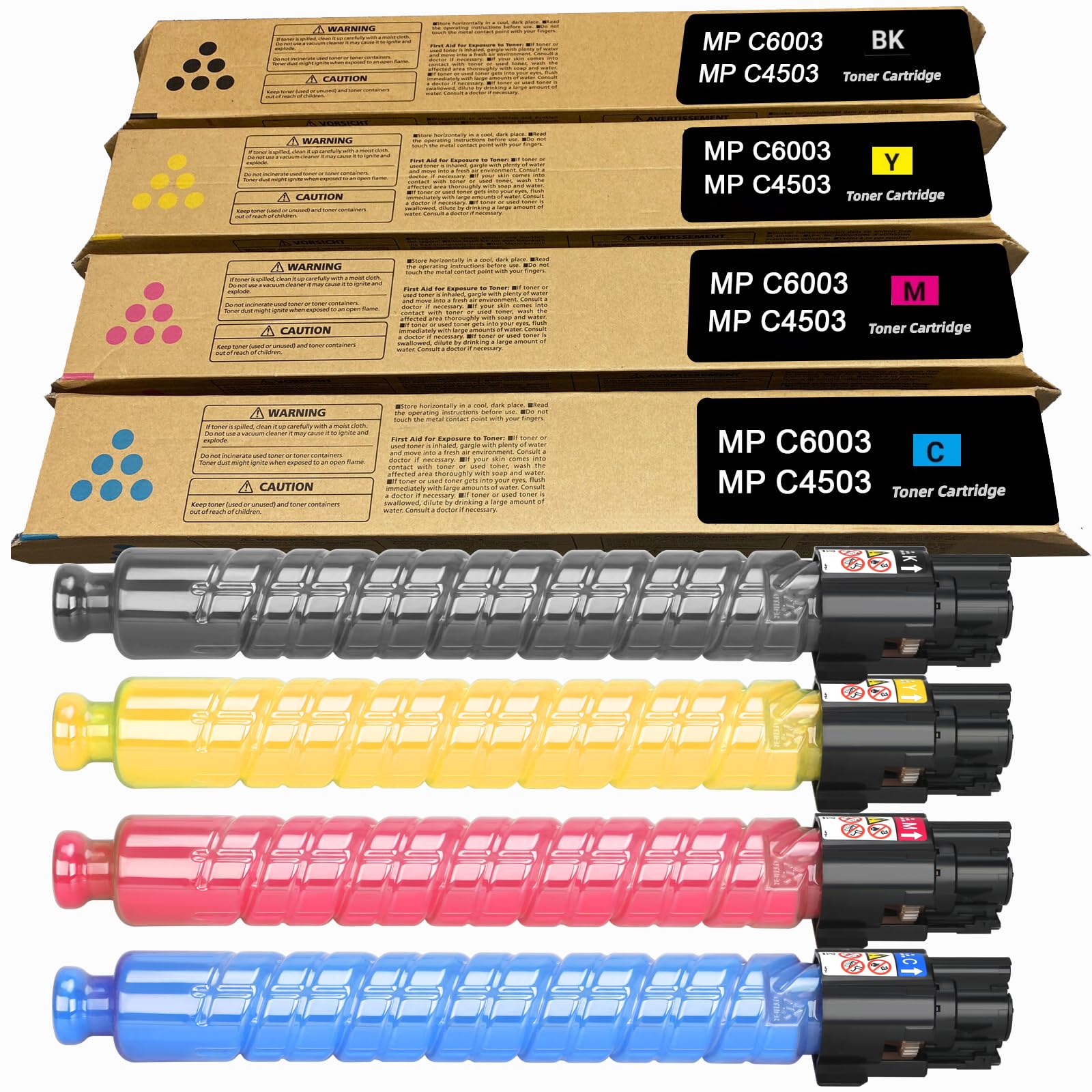 Allton MP C6003 Toner Cartridge Set Compatible 841849 841852 841851 841850 Toner Replacement for Ricoh Aficio Lanier Savin MP C6003 C4503 C5503 C6004