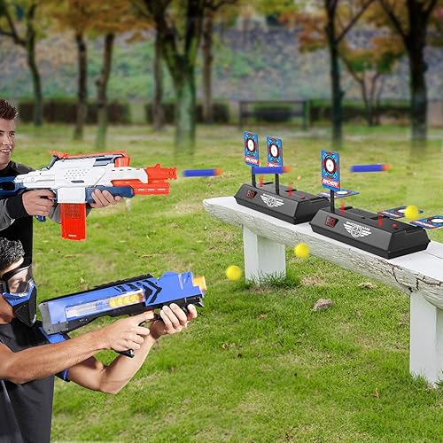 Miniatura 7 de Objetivo de puntuación digital electrónico para pistolas Nerf N-Strike Elite Mega Rival, juego de reinicio automático, efecto de sonido, disparo,