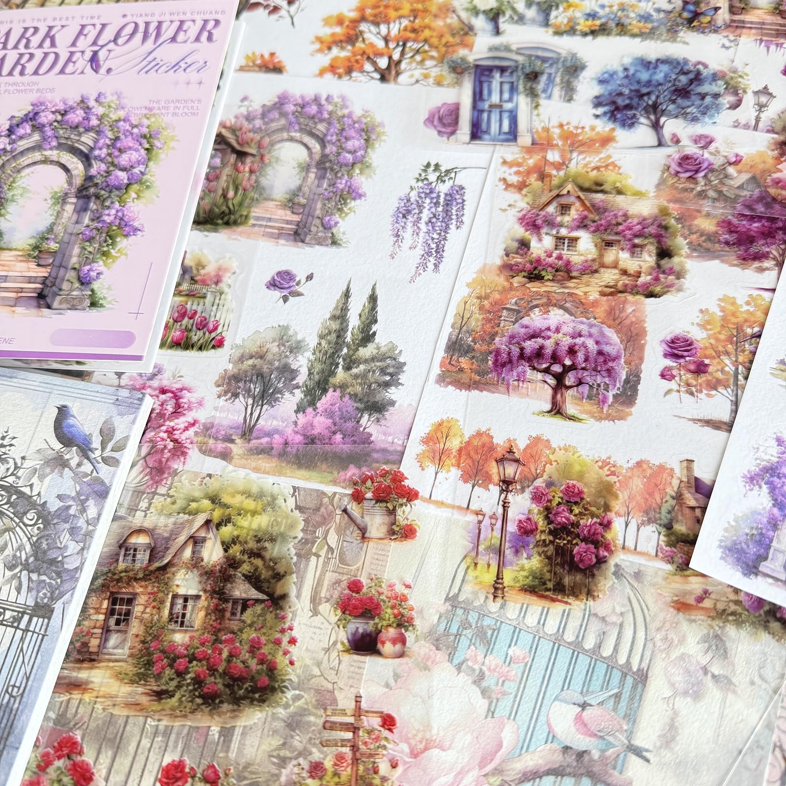 20 arkuszy naklejek kwiatowych do scrapbookingu, kwiatowe naklejki do scrapbookingu, artykuły do pamiętnika śmieci, 50 arkuszy, artykuły papierowe, do dziennika śmieci, materiałów do scrapbookingu