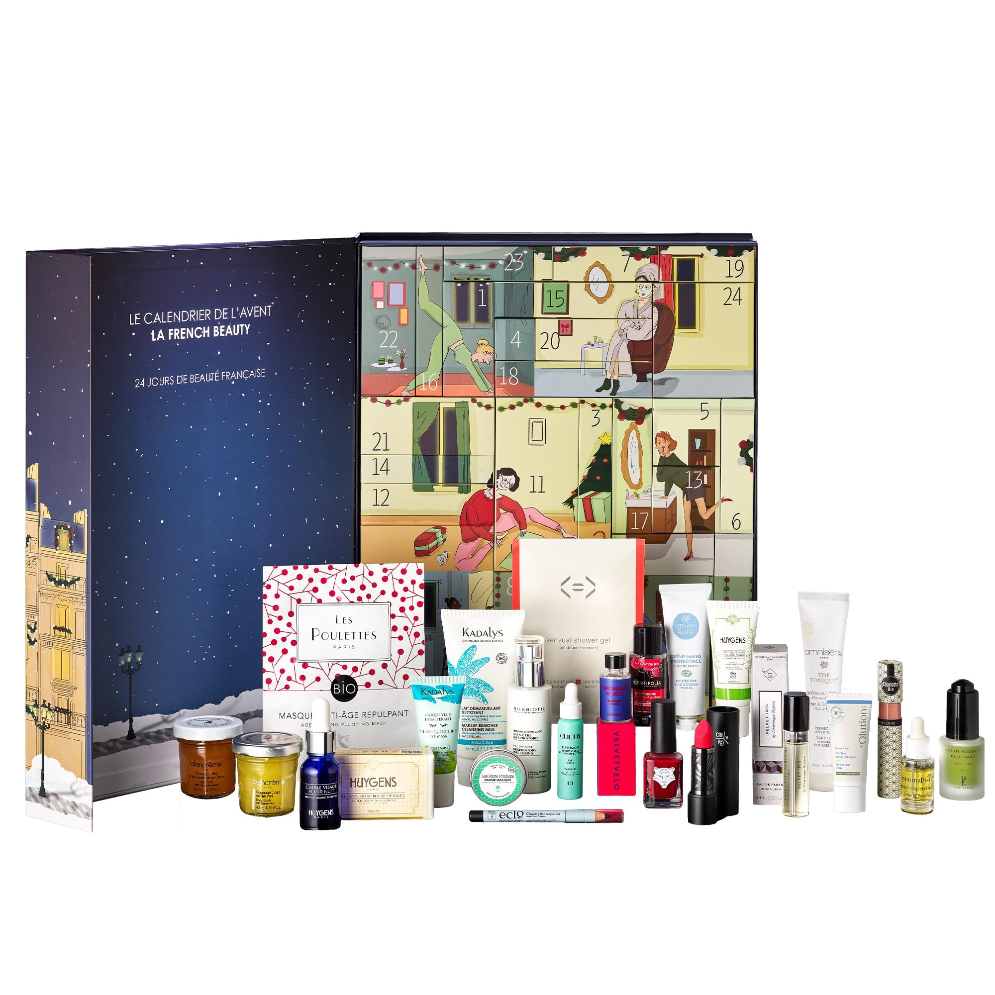 Coffret Beauté Cadeau de 24 Produits Français – Soins Visage, Corps, Cheveux, Maquillage & Parfums – 20 Marques – Valeur 392 € – Fabriqué en France