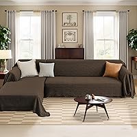 Vista 9 de HOMERILLA Fundas de Sofá Seccional para Sofá Seccional Sofá en Forma de L Funda Manta 2 Piezas en Forma de L Protector de Muebles para Mascotas