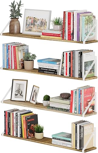 Wallniture Bora - Estantes flotantes de 36 pulgadas de largo, estantes de pared rústicos para sala de estar, cocina, baño, oficina, estantería de