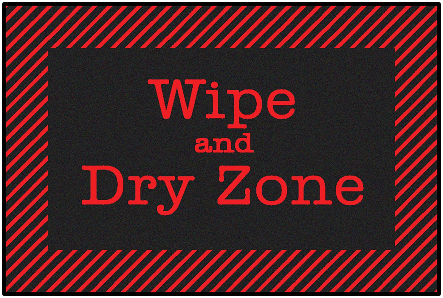 Carpets for Kids KID$Value 37.22 Red & Black Wipe & Dry Value No-Slip Rug 3ft x 4ft 6in Rectangle Black