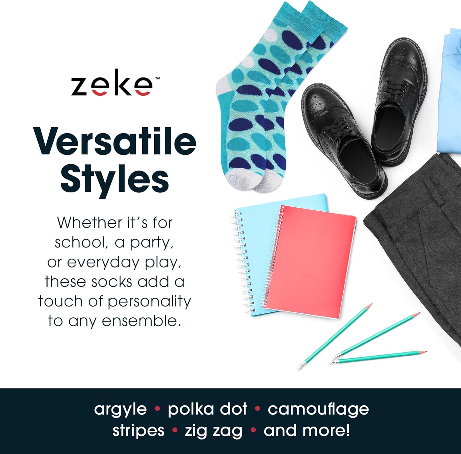 ZEKE Crazy Socks for Kids - Boys Funky Dress Socks - Funny Cool Silly Fun Socks - Wacky Novelty Gift - Image 7