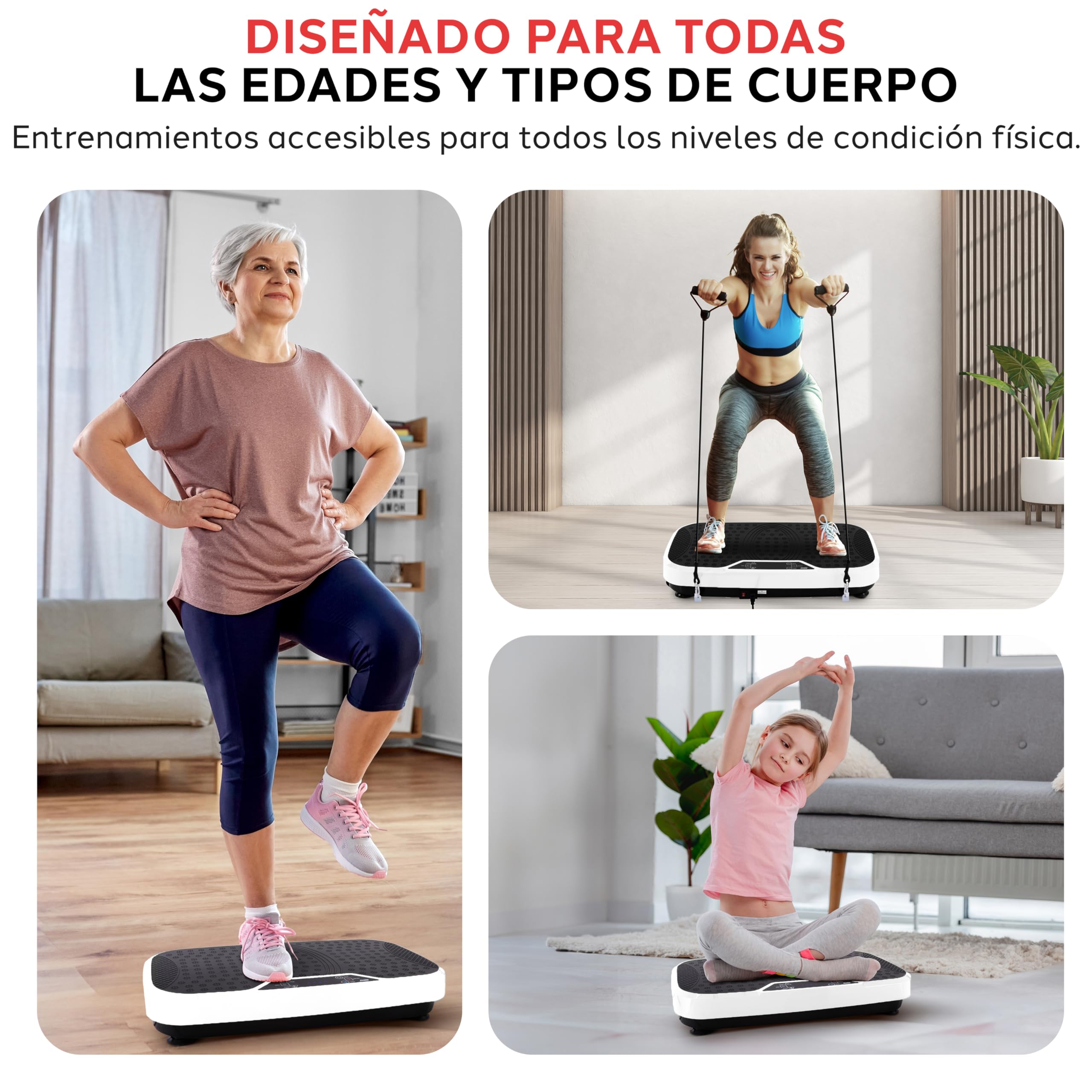 Hurtle Plataforma vibratoria, Fitness, Maquina de Ejercicio, Mando a Distancia, Velocidad Ajustable, Perdida de Peso, Gimnasio en casa