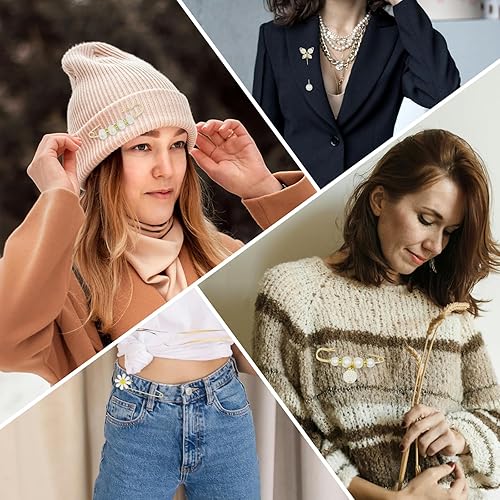 Miniatura 7 de 50 broches de perlas de imitación, broche de chal, sombrero, broche de clip, doble para mujeres, camisas, suéteres, sombreros, accesorios de ropa,