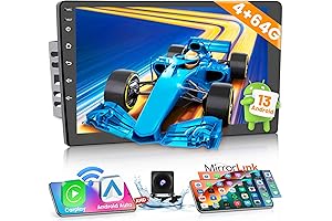 Hikity 4+64G Double Din Android 13 Car Stereo with Wireless Mayton Android Auto