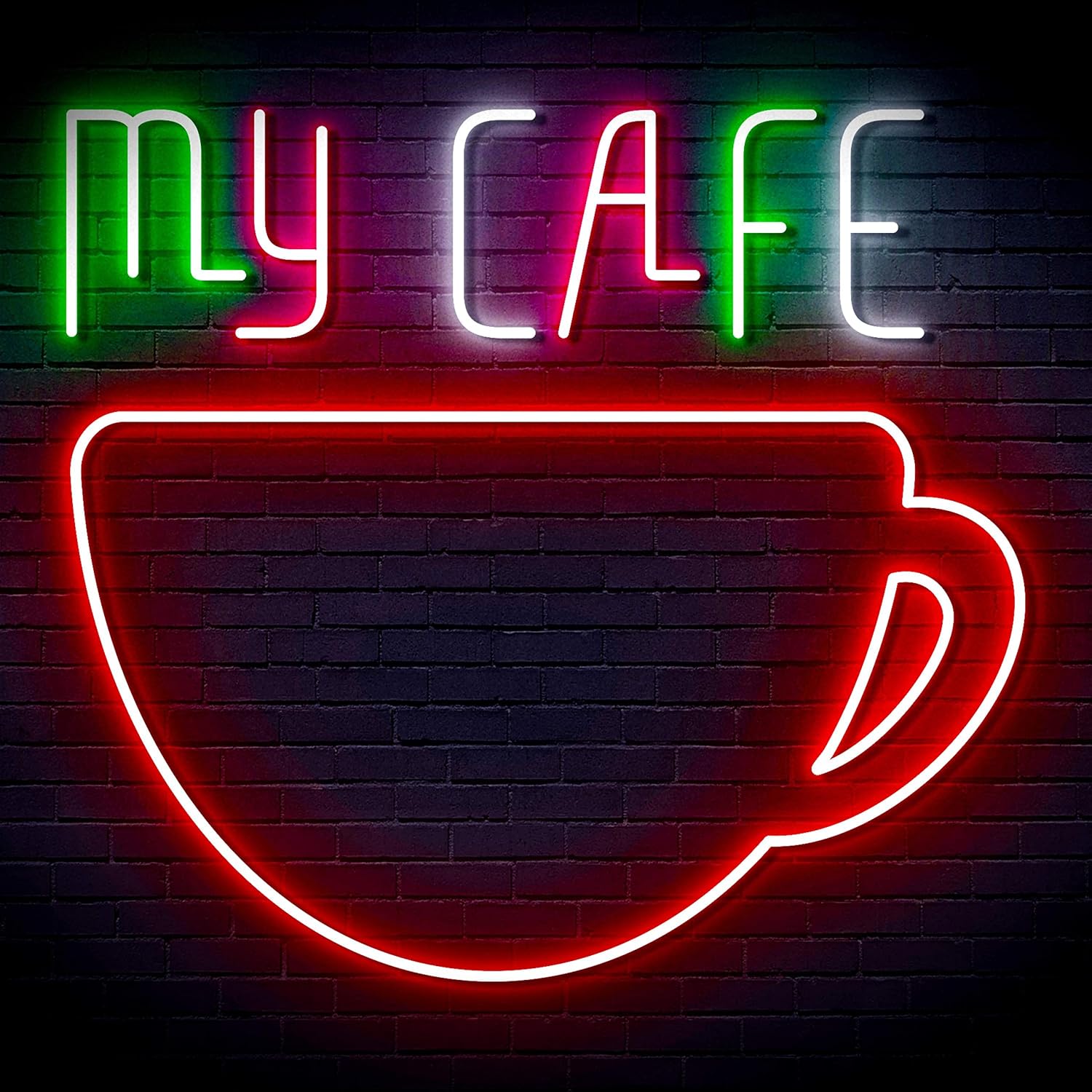ADVPRO My Cafe with Big Cup Extra-Large Ultra-Bright LED Neon Sign - Multi-Color 7 - st16s54-fn-j0033-m7