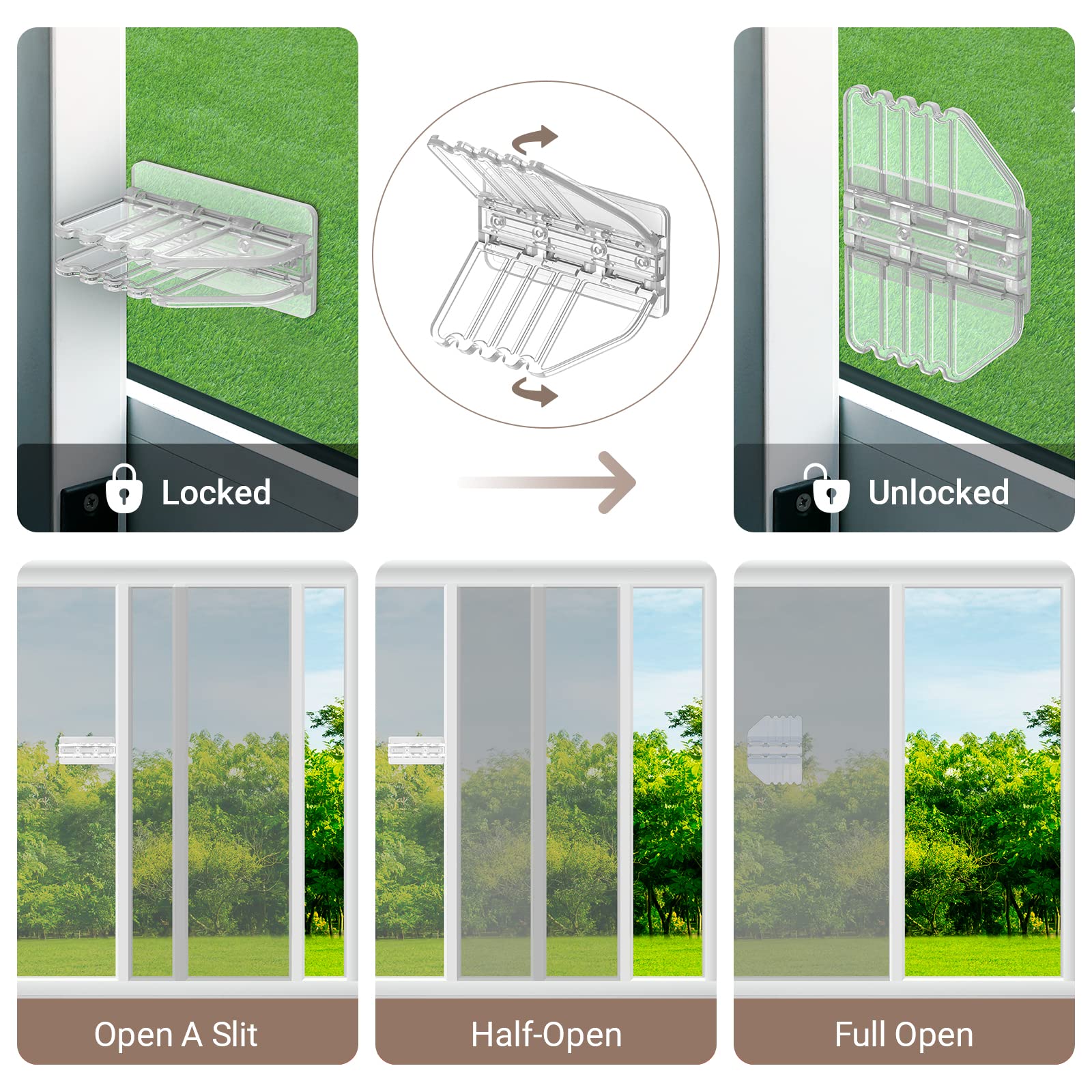 Snapklik.com : Baby Proofing Sliding Door Lock - 4 Pack Sliding Glass ...