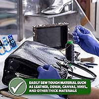 Vista 6 de Mandala Crafts - Hilo de nailon para coser piel, tapicería, jeans y tejido de pelo de alta resistencia