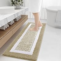 Vista 96 de OLANLY Alfombras de baño 30x20, tapete de baño de microfibra extra suave y absorbente, antideslizante, lavable a máquina, secado rápido, alfombra