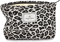 Vista 16 de STARDW Bolsas de cosméticos de flores para mujeres y niñas, bolsa de maquillaje de viaje, bolsa de maquillaje de lona de gran capacidad, bolsa